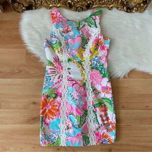 Lilly Pulitzer Floral Dress in Pink, Green, and Blue